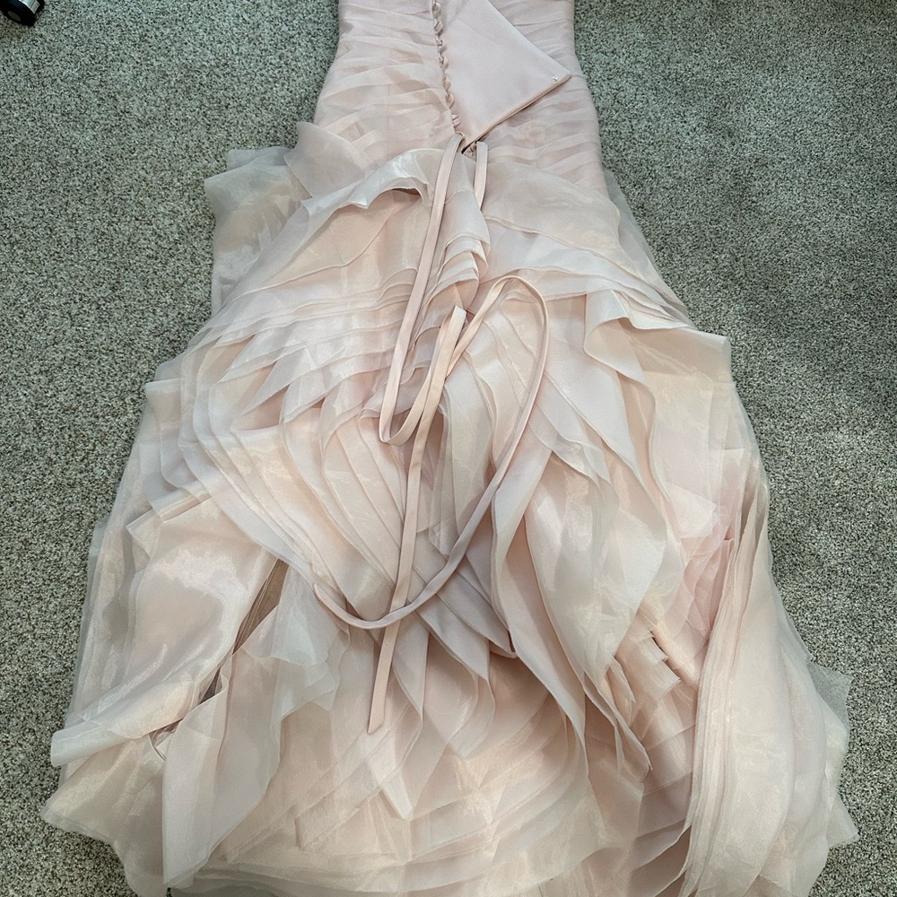 White by Vera Wang wedding dress in dusty pink